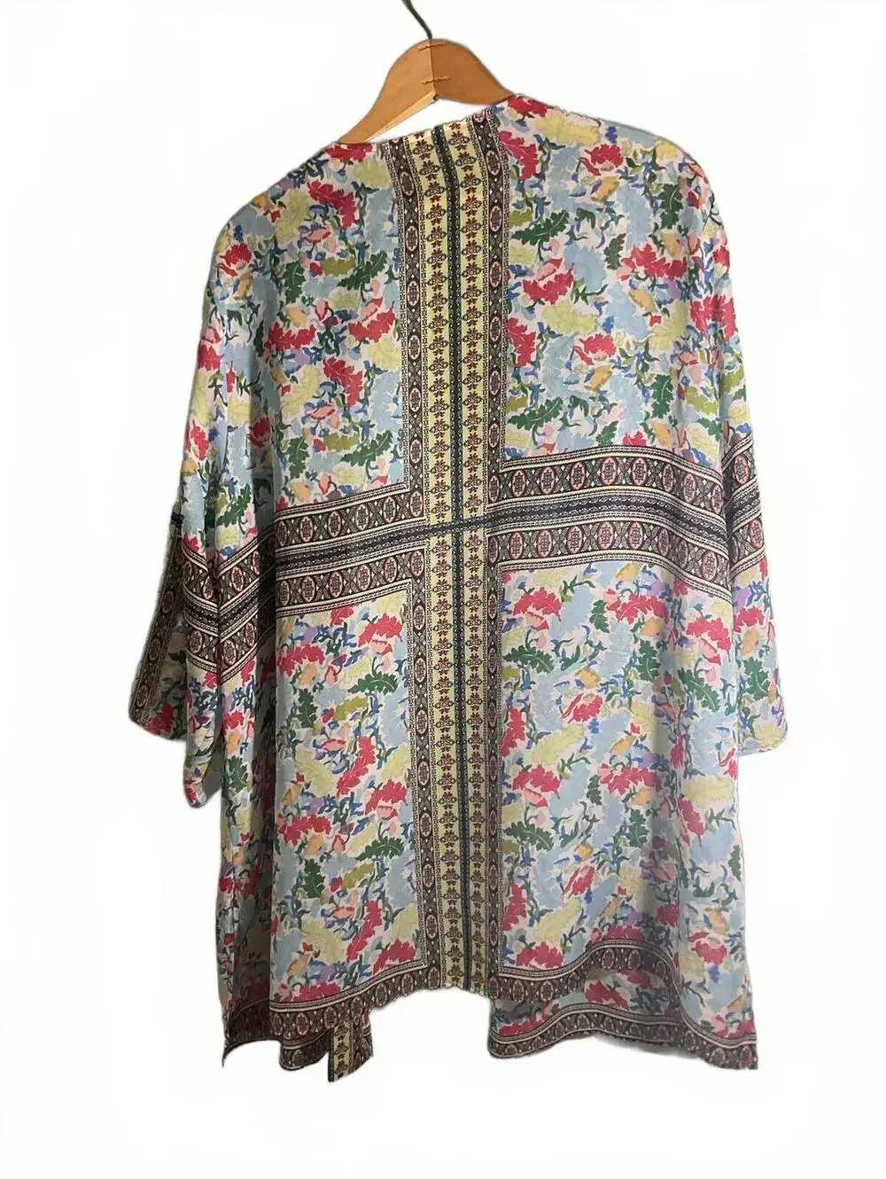 Susan Graver Floral Print Two-Piece Set - Jacket & Sleeveless Top XL - Picture 10 of 11